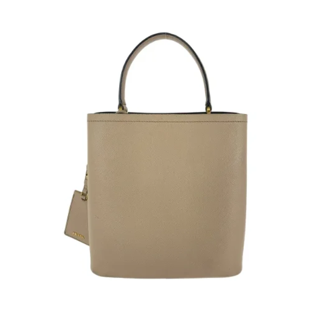 Prada Vintage Pre-owned Leather prada-bags Beige Dames
