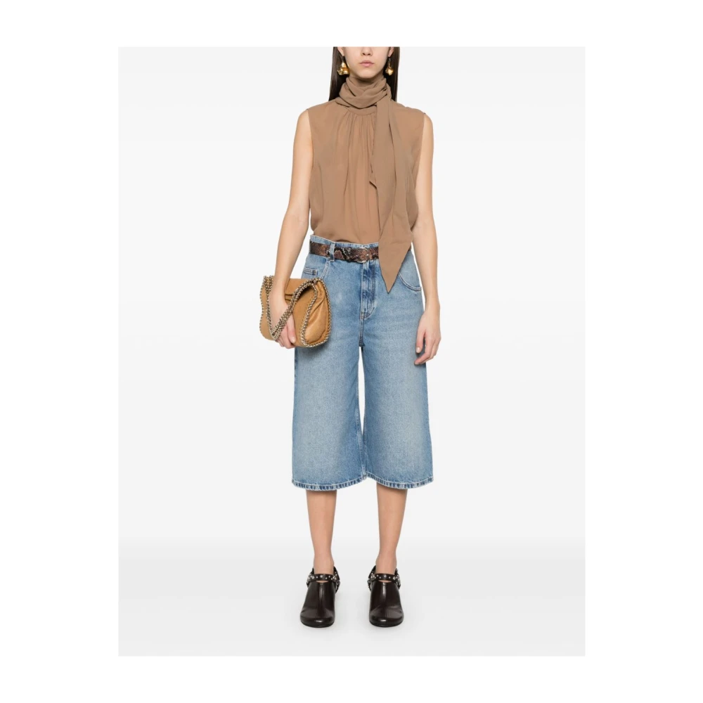 Stella Mccartney Heldere Blauwe Denim Shorts Blue Dames