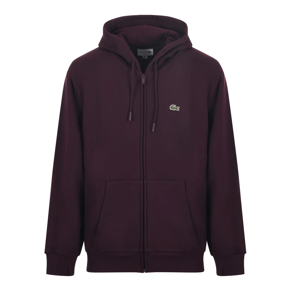 Lacoste Uomo Rosso - Felpa Con Cappuccio In Pile - Sweatshirts & Hoodies - M - Immagine 3