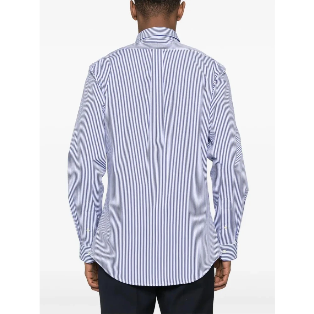 Polo Ralph Lauren Blauw Wit Gestreept Slim Fit Overhemd Blue Heren