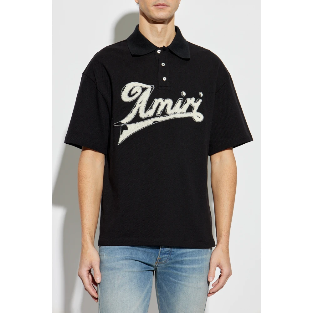 Amiri Polo met logo Black Heren