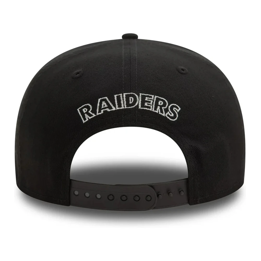new era Zwarte Raiders Metallic Outline Pet Black Heren
