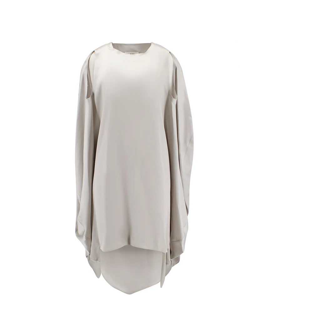 MM6 Maison Margiela Grijze zijde-cashmere sequinedress Gray Dames