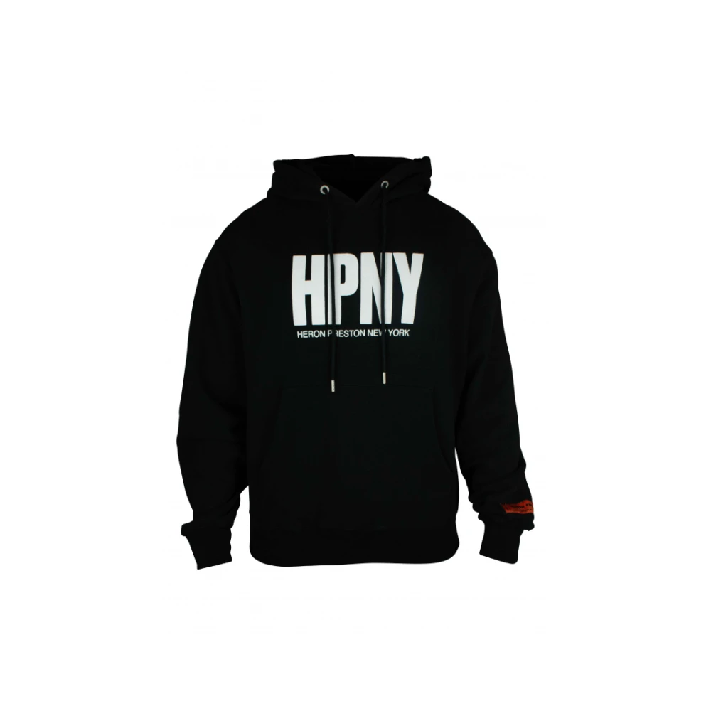 Heron Preston Zwarte katoenen hoodie met HPNY-logo Black Heren