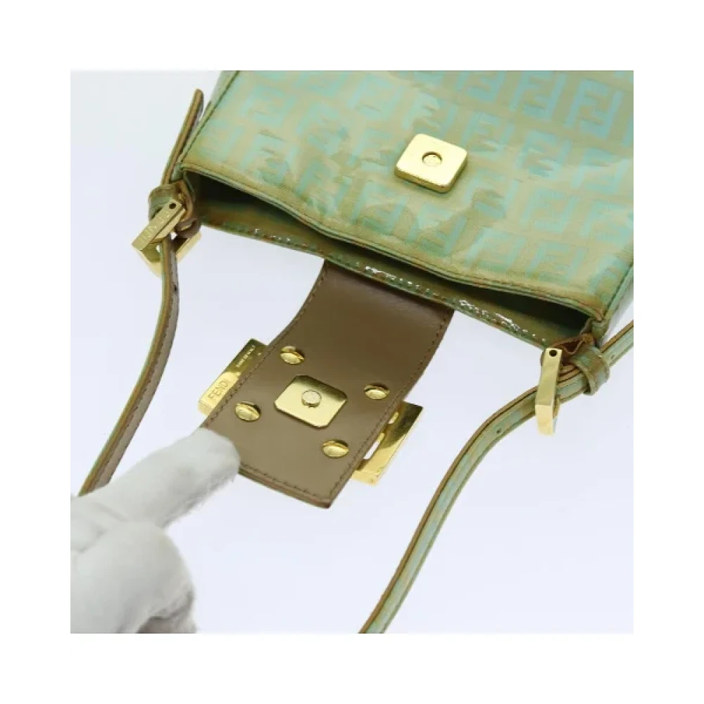 Fendi Vintage Pre-owned Canvas fendi-bags Green Dames