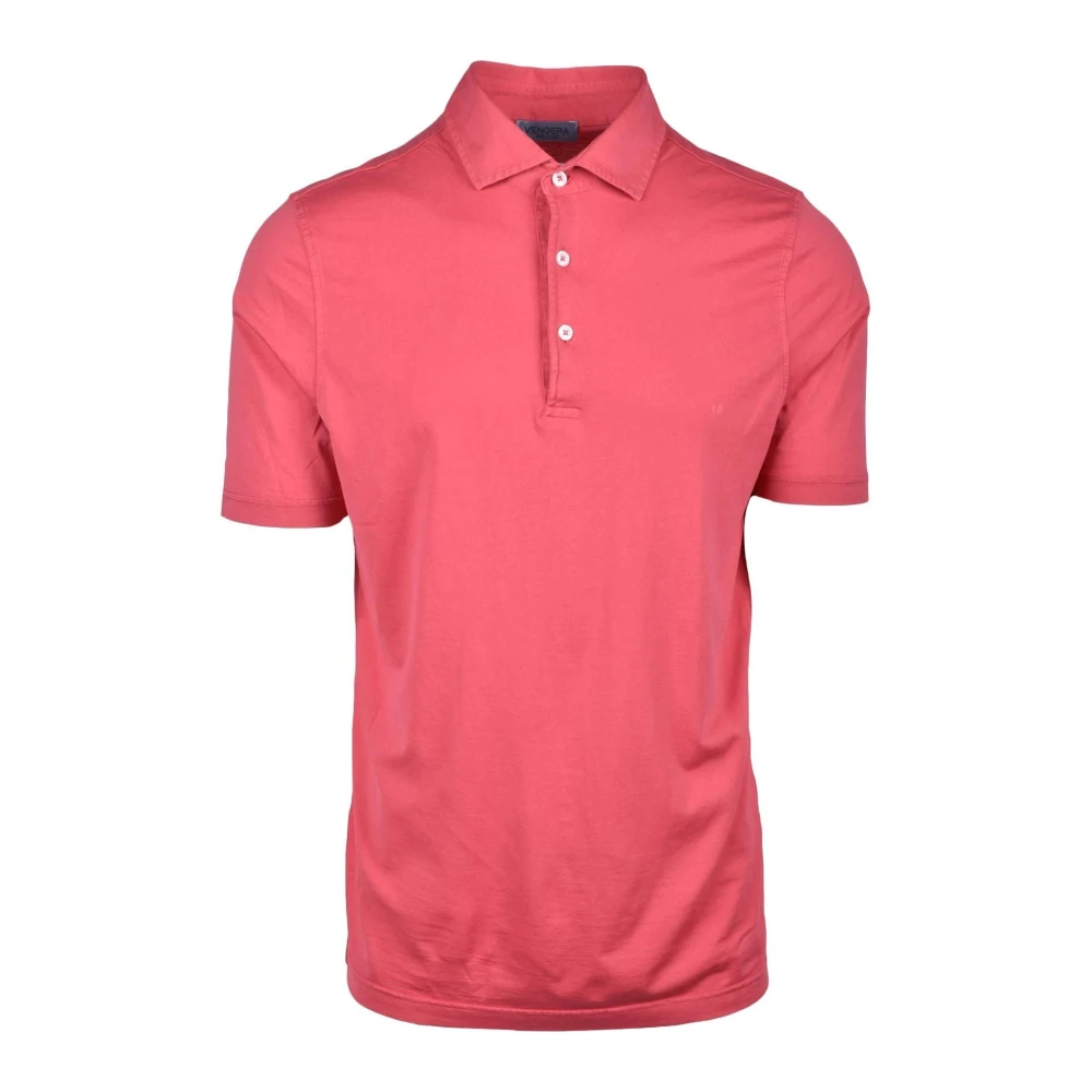 Vengera Katoenen Polo Shirt Pink Heren