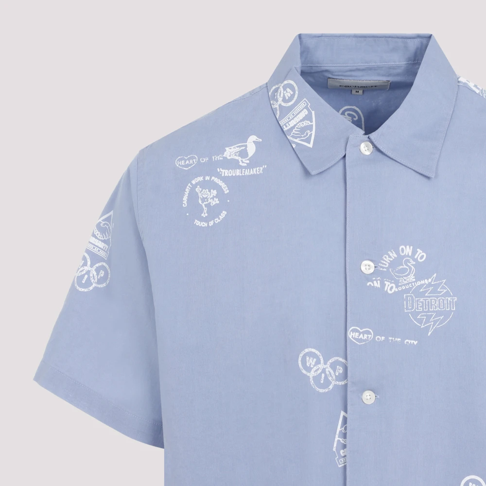 Carhartt WIP Blauwe Stamp Shirt Blue Heren