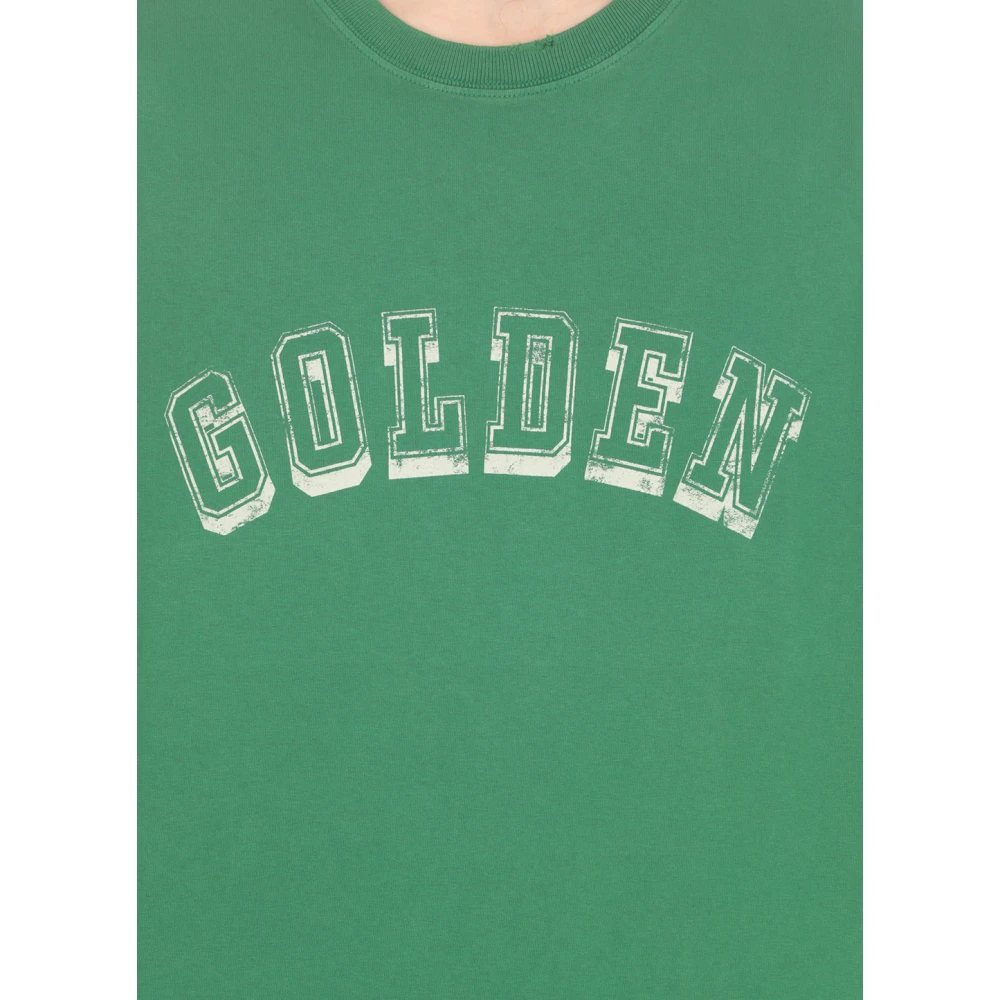 Golden Goose T-Shirts Green Heren