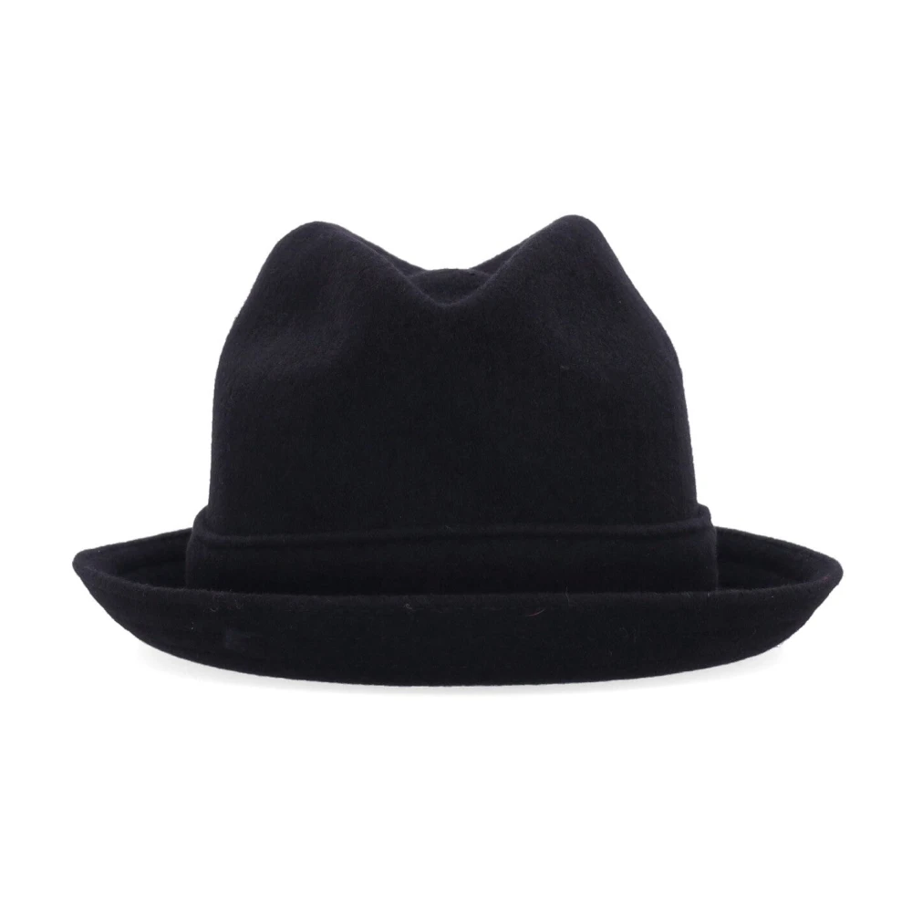 Kangol Zwarte wollen Fedora hoed Black Heren