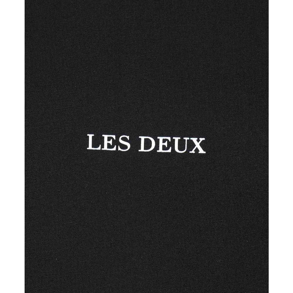 Les Deux Katoenen Crew-Neck T-Shirt Black Heren