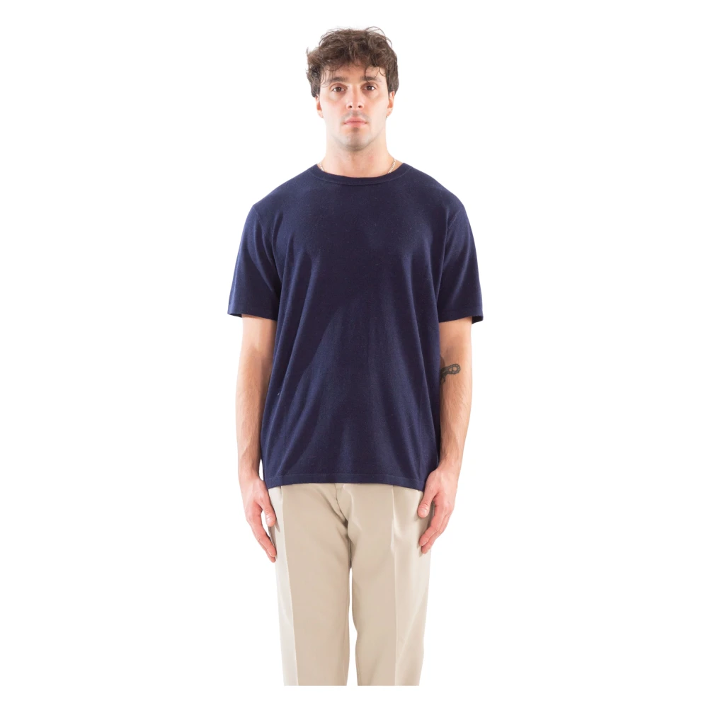 MC2 Saint Barth Cashmere Tee in 61 Blue Heren