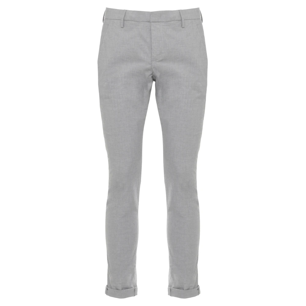 Dondup Mannelijk Grijs Broeken Heren, W38, Katoen, Chino Broek