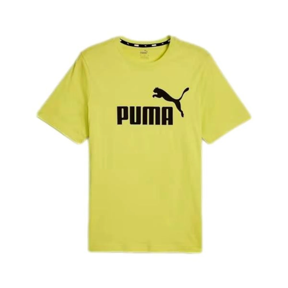 Puma Heren Logo T-shirt Yellow Heren