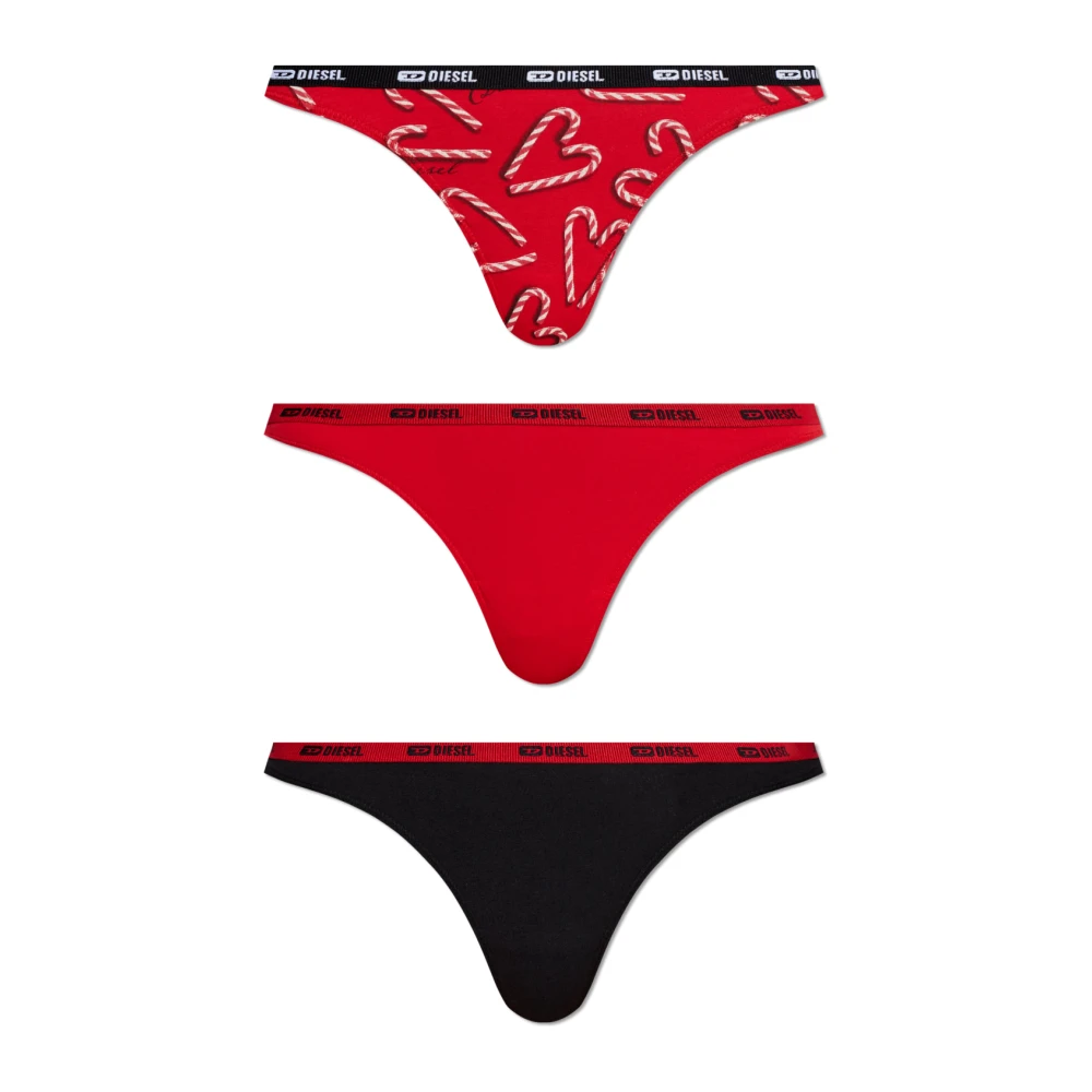 Diesel Stars Utlt 3Pack Ensemble De Tongs Femme Sous Vêtements Multicolore 36 Fr