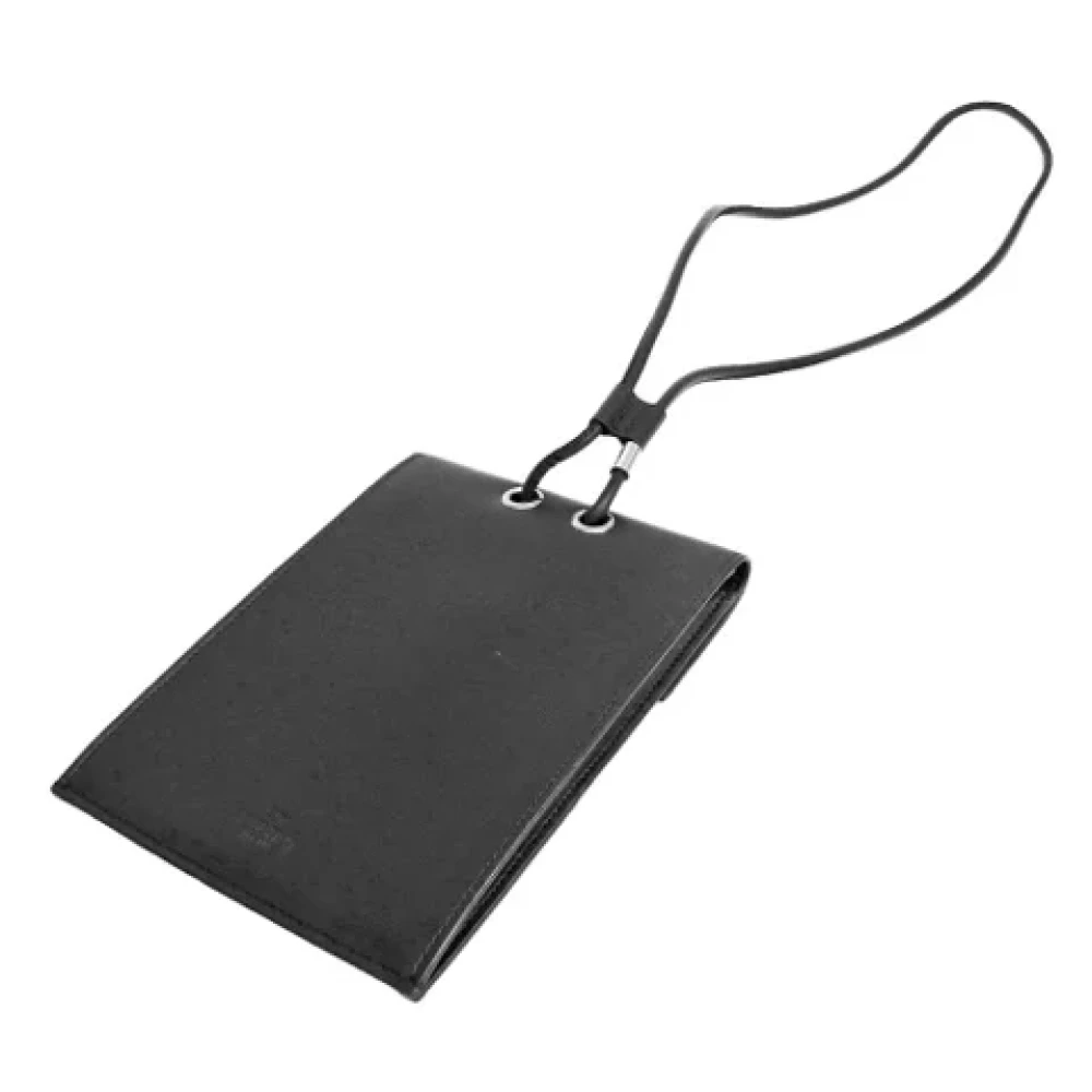 Valentino Vintage Pre-owned Leather pouches Black Dames