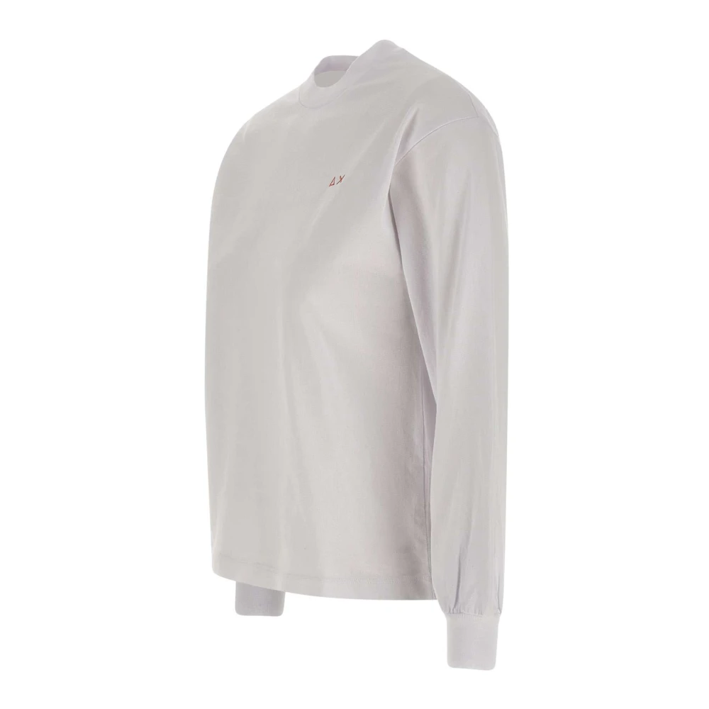 Sun68 Witte Katoenen Trui met Logoborduursel White Dames