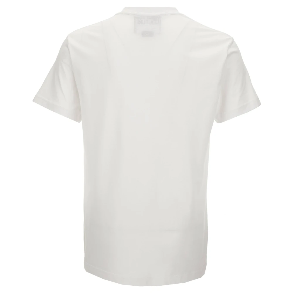 Versace Jeans Couture Witte V-Embleem Logo T-shirt White Heren