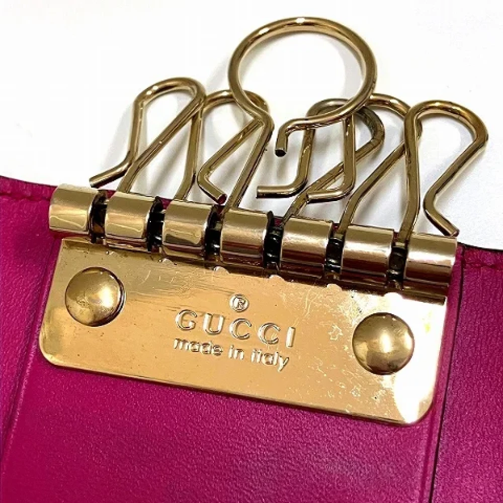 Gucci Vintage Pre-owned Leather key-holders Pink Dames