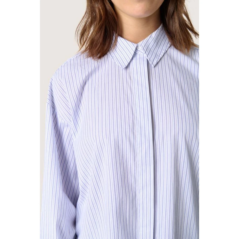 Soaked in Luxury Elegante Sloriana Shirt Blue Dames