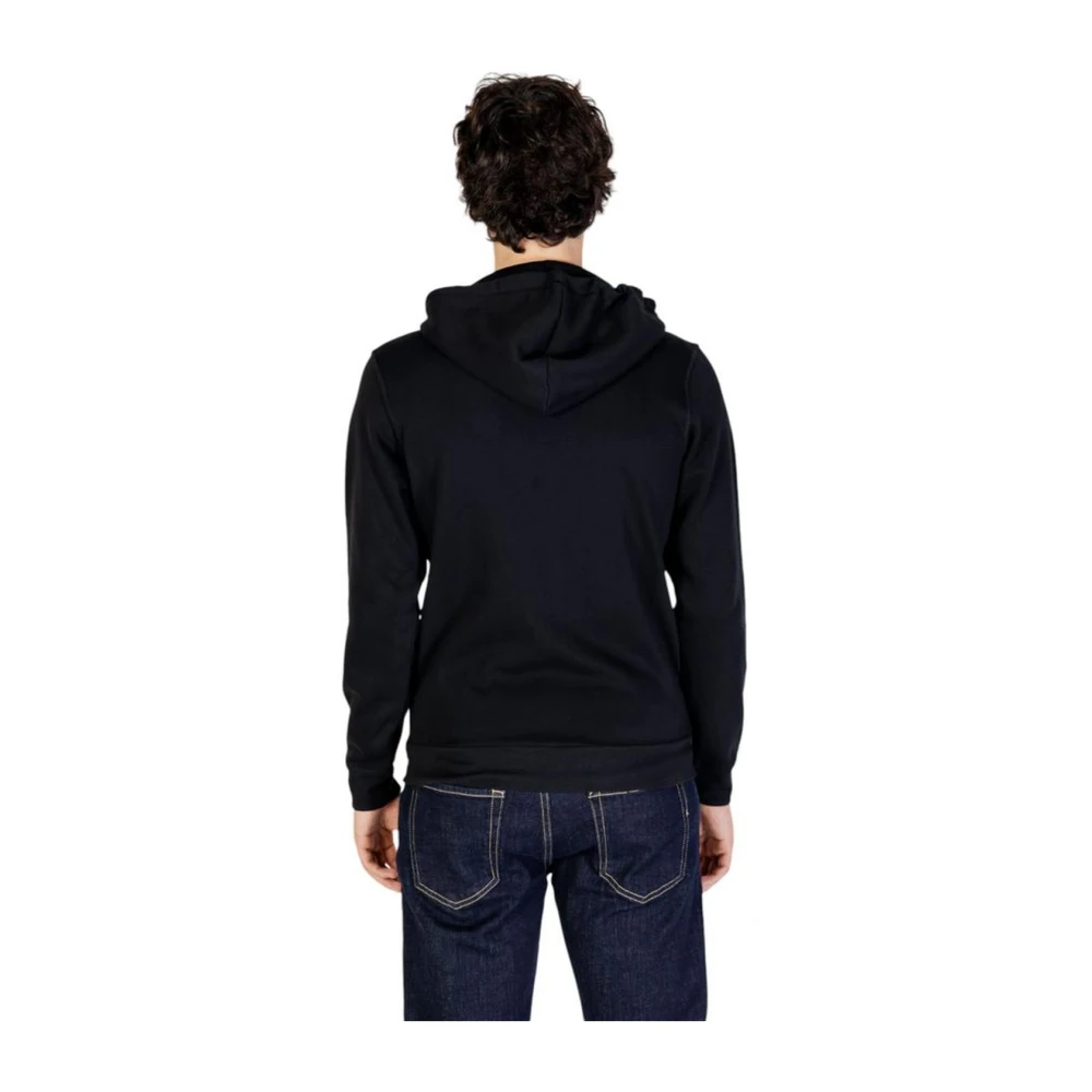 Emporio Armani Zwarte Katoenmix Trui Black Heren