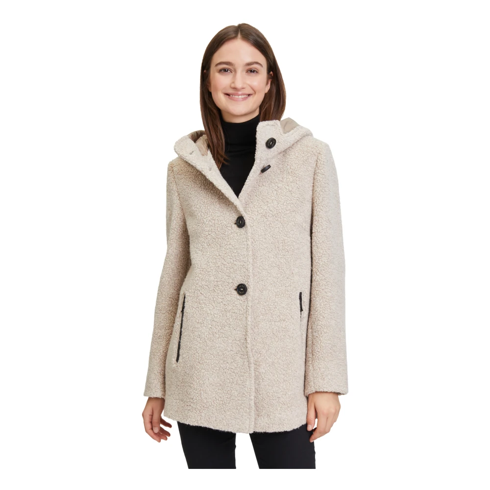 Gil Bret Wollen jas met capuchon Beige Dames