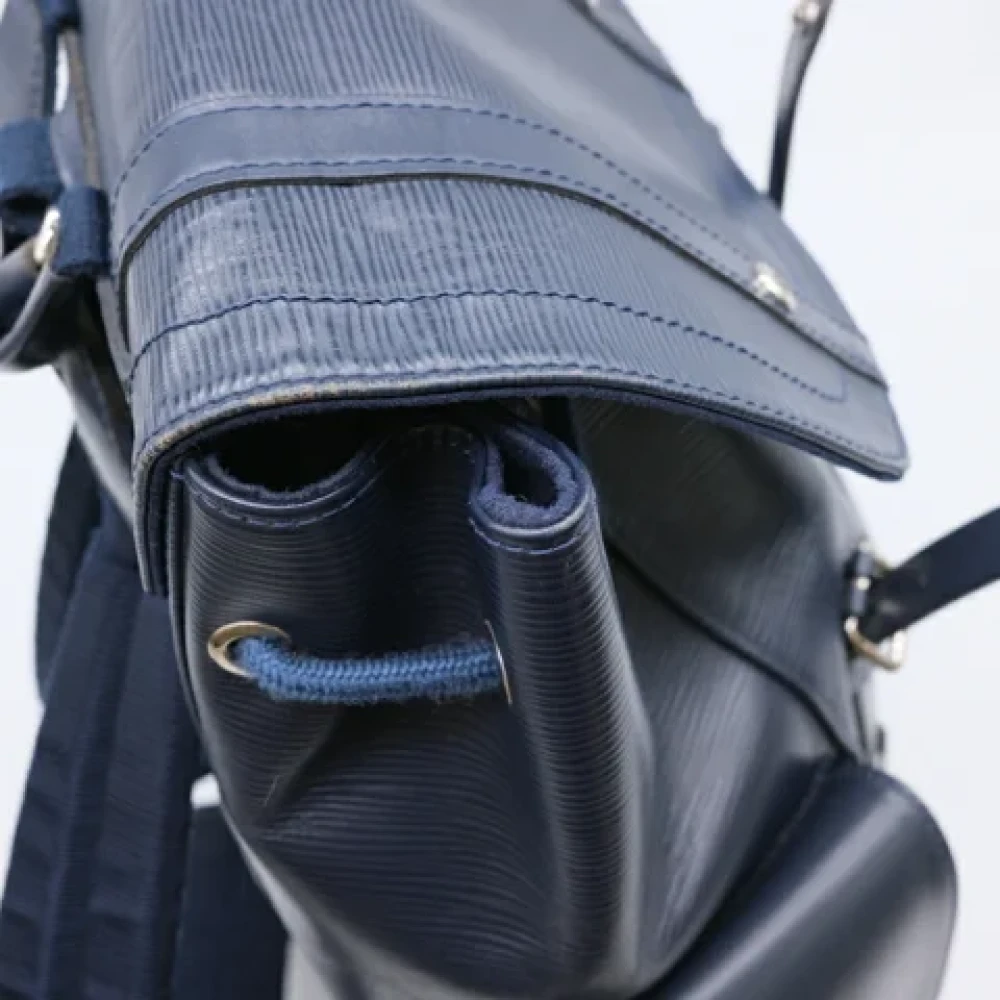 Louis Vuitton Vintage Pre-owned Leather backpacks Blue Dames