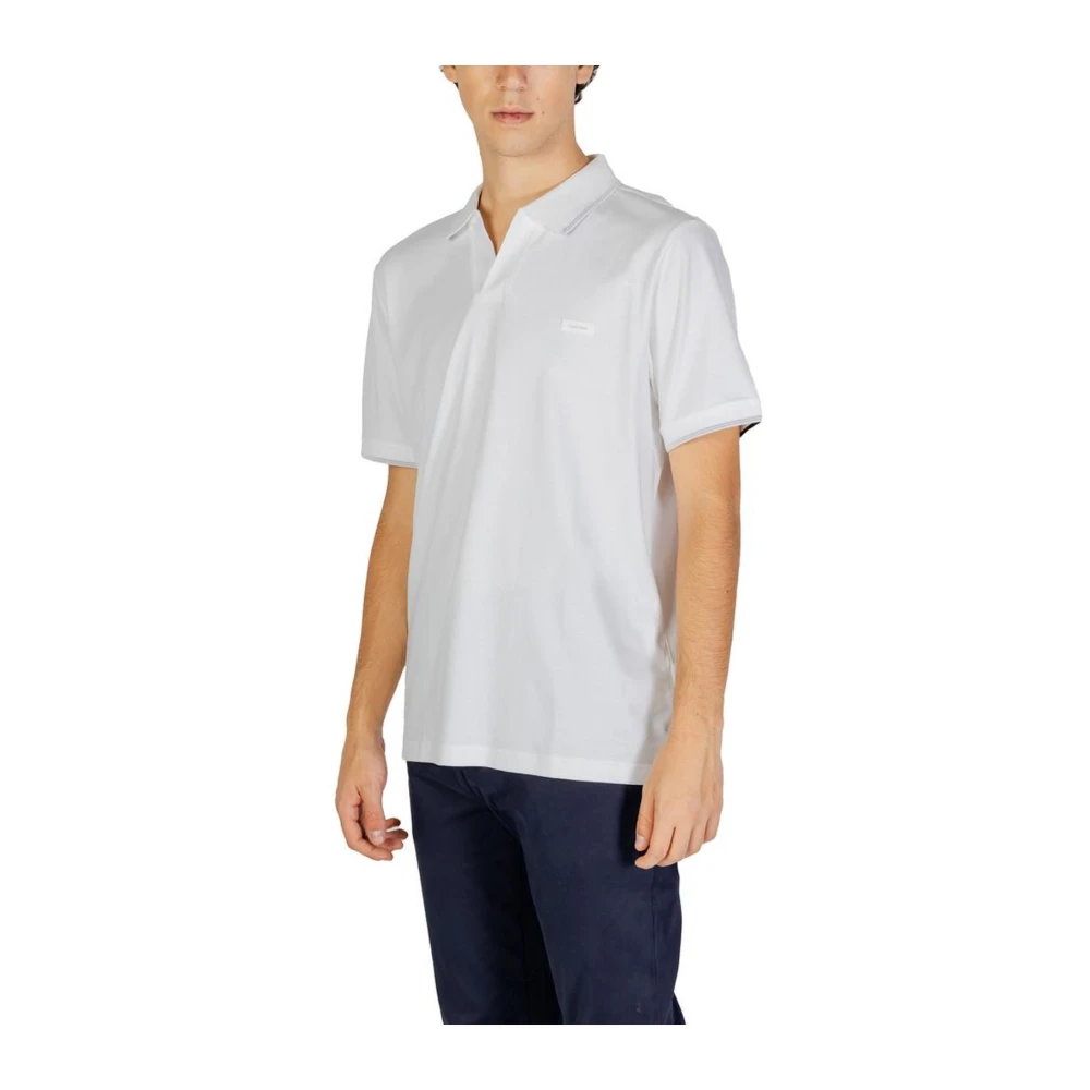 Calvin Klein Jeans Witte Katoenen Polo Shirt Heren White Heren