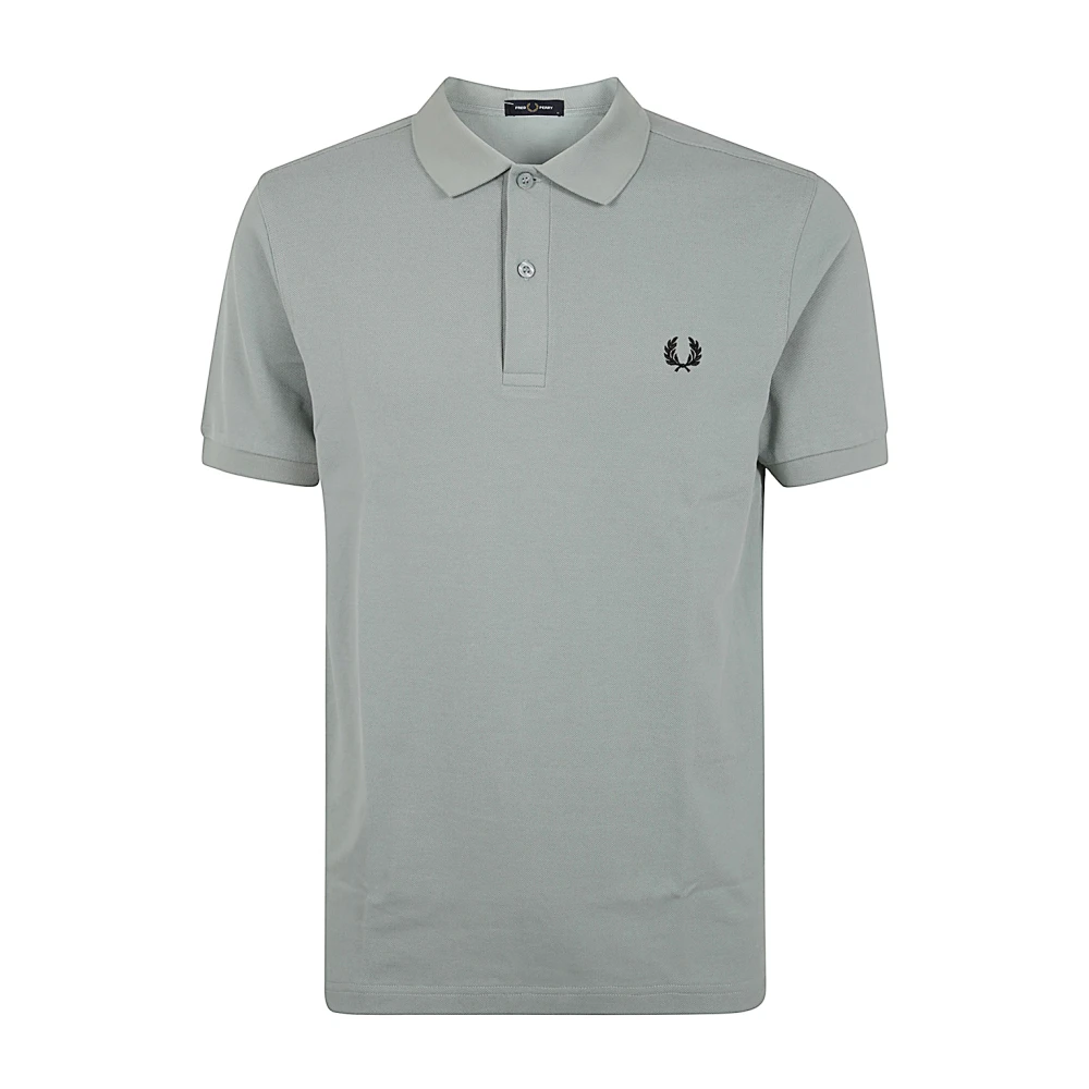 Fred Perry Enkel Silver Blå Svart Skjorta Green, Herr