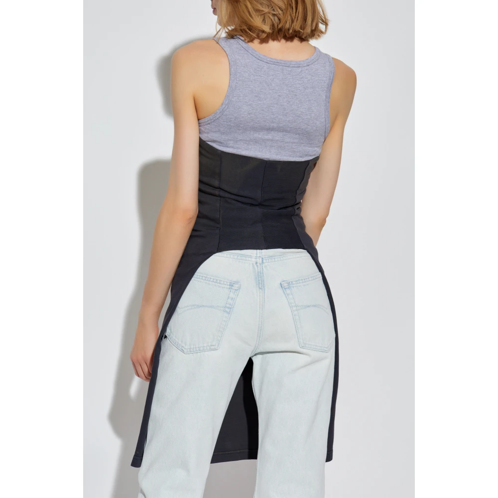 Balenciaga Spaghetti Strap Top Gray Dames