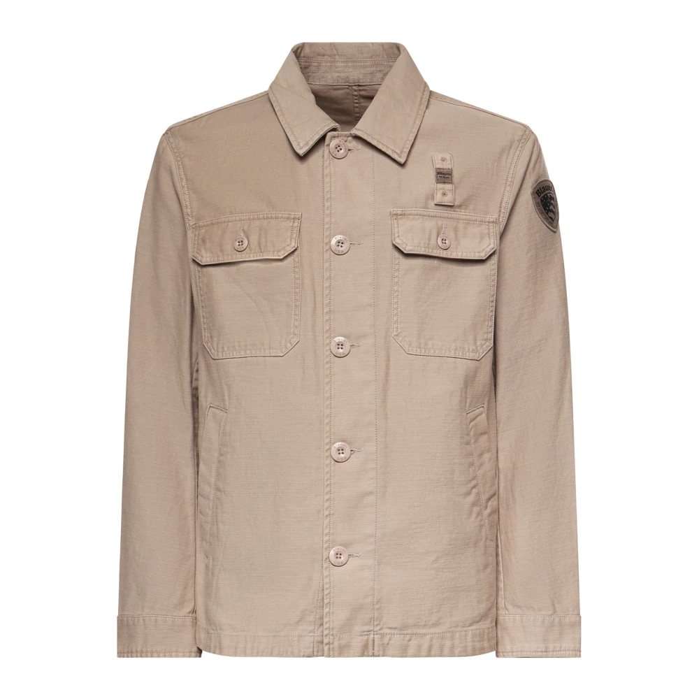 Blauer Herren Beige Jacken, Sgröße: