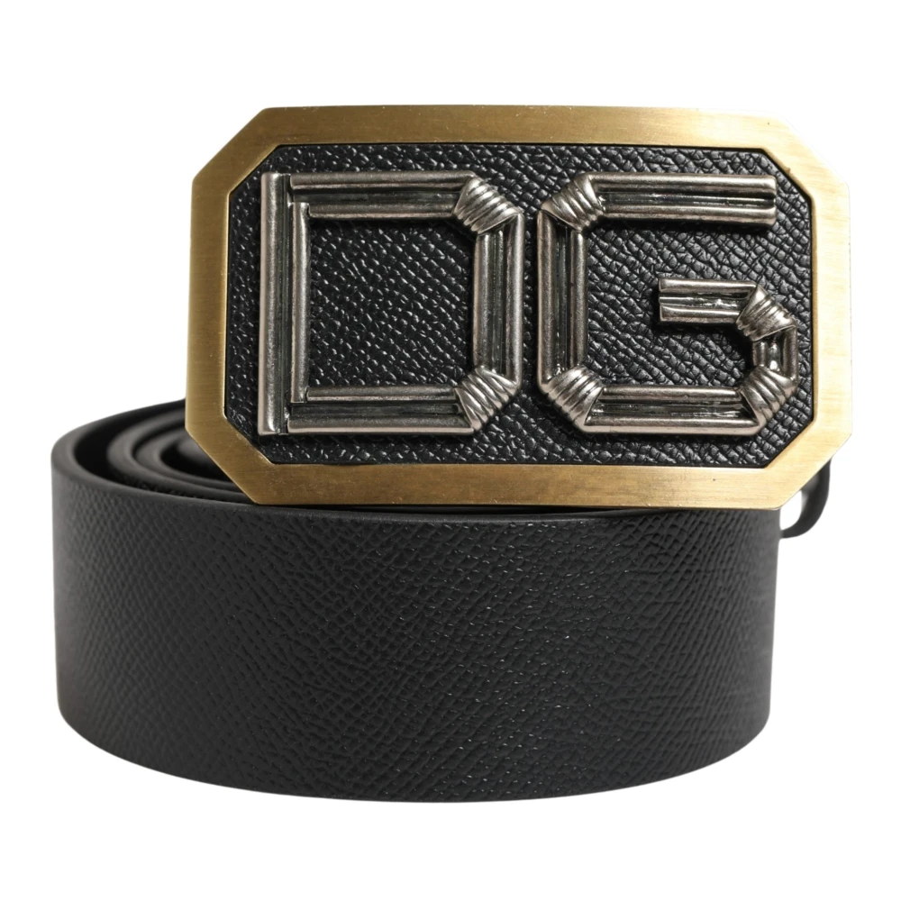 Dolce & Gabbana Uomo Nero - Dg Logo Buckle Belt - Accessories - One Size