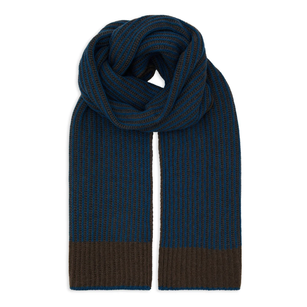 Gallo Unisex blauw en sjaal met geribbelde rib Multicolor Unisex