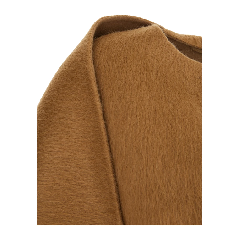 Max Mara Studio Stijlvolle Faux Fur Shearling Jassen Brown Dames