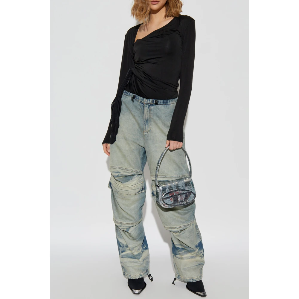 Diesel Top T-Crissy-Plain Black Dames