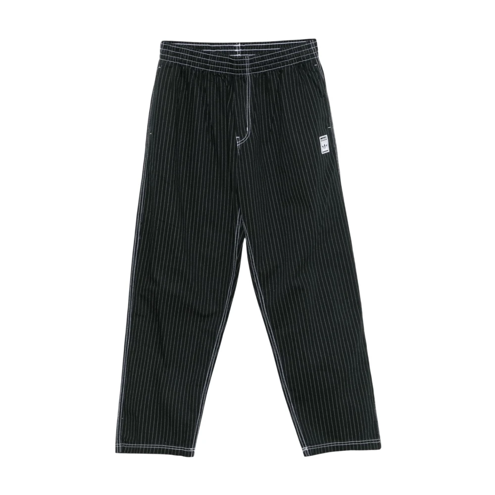 Adidas Casual Broek met Wijde Pijpen Black Heren