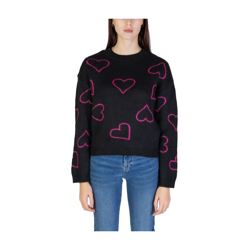 Only Zwarte Acryl Trui Herfst Winter Collectie Black Dames