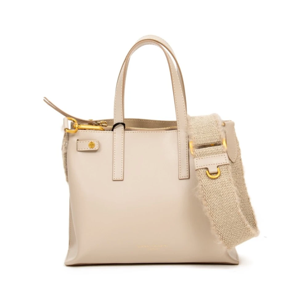 Gianni Chiarini Witte Leren Tas Verwijderbare Interne Zak White Dames