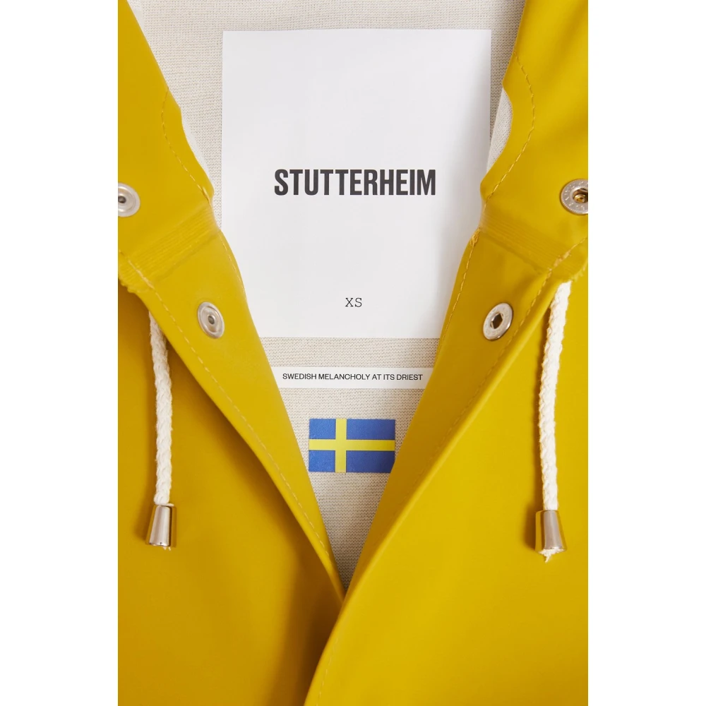 Stutterheim Love Print Matte Regenjas Yellow Dames