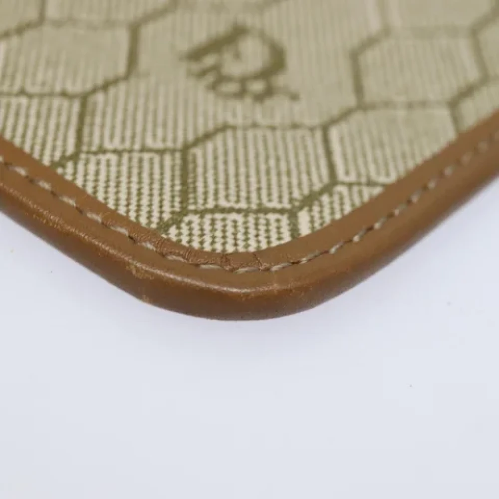 Dior Vintage Pre-owned Canvas clutches Beige Dames