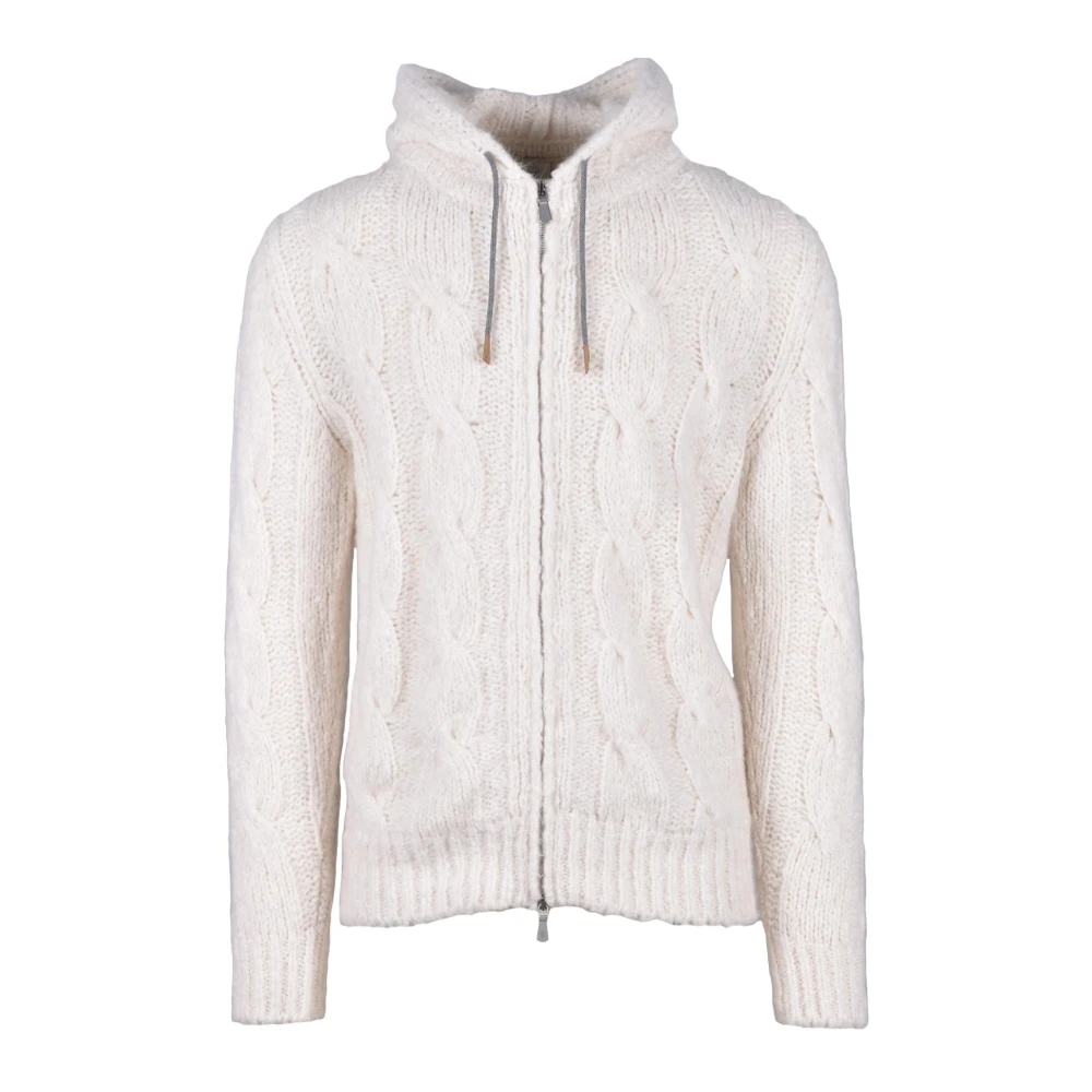 Eleventy Beige Cashmere Full Zip Sweater Beige Heren