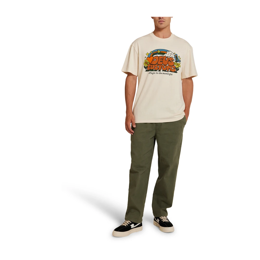 Deus Ex Machina Stijlvolle Connection Tee Beige Heren