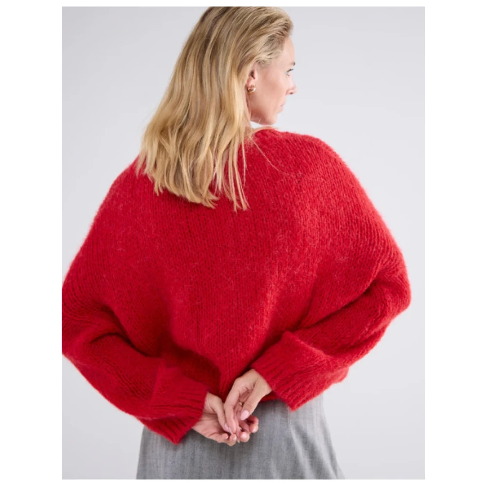 Summum Woman Alpaca Boxy Sweater Red Dames