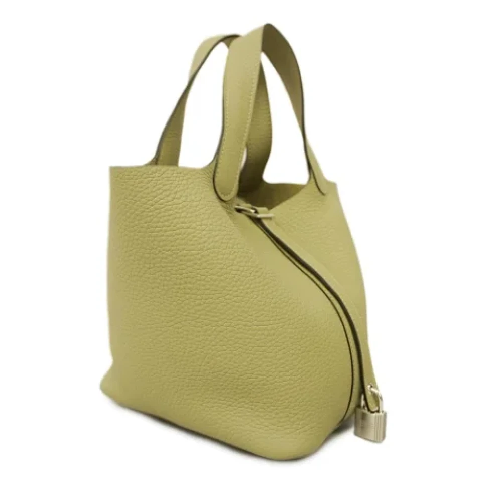 Hermès Vintage Pre-owned Fabric handbags Green Dames