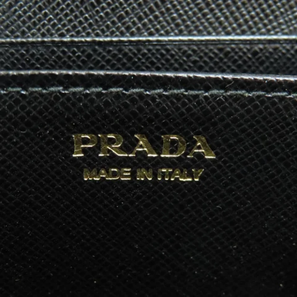 Prada Vintage Pre-owned Leather wallets Black Dames