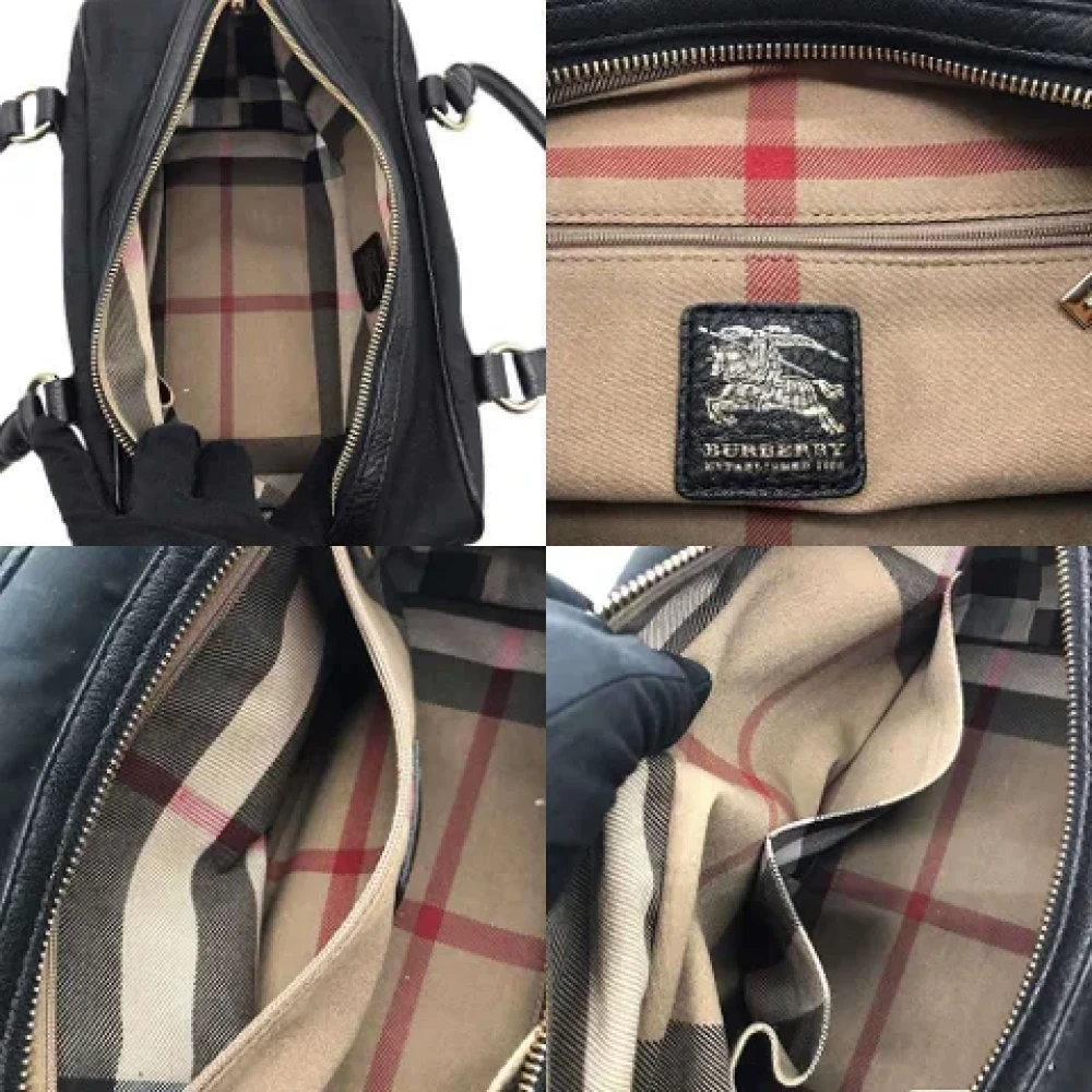 Burberry Vintage Pre-owned Canvas handbags Black Dames