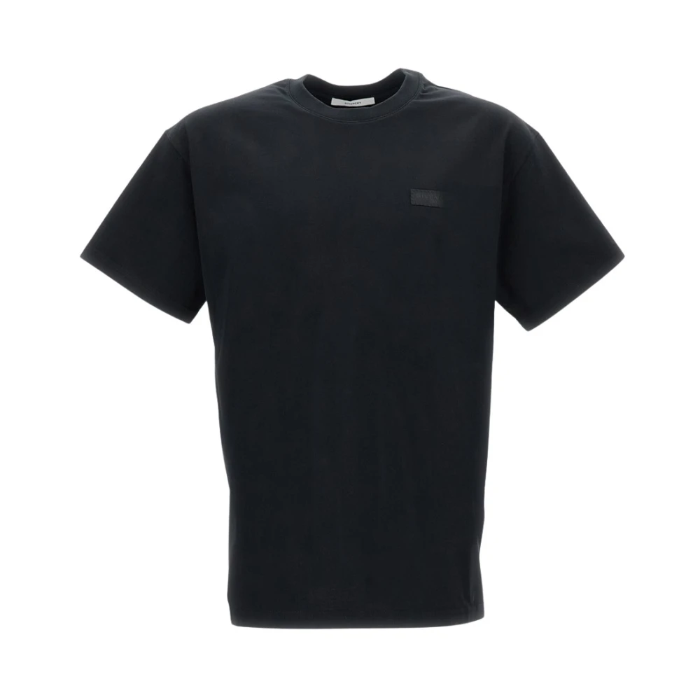 Givenchy Men's Black T-Shirt In Cotton With Paris Embroidery - L - Tops