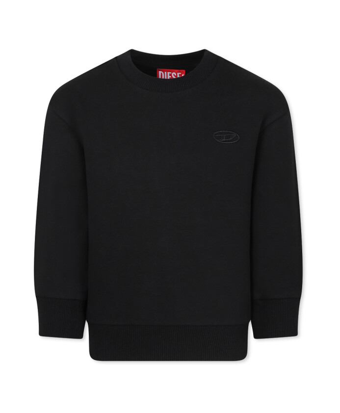 sweatshirt-noir-a-col-rond