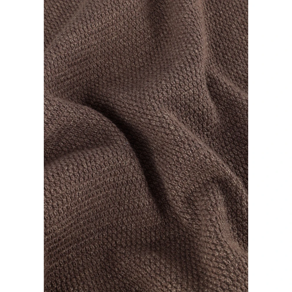 Profuomo Taupe Gebreide Trui Crew Neck Brown Heren