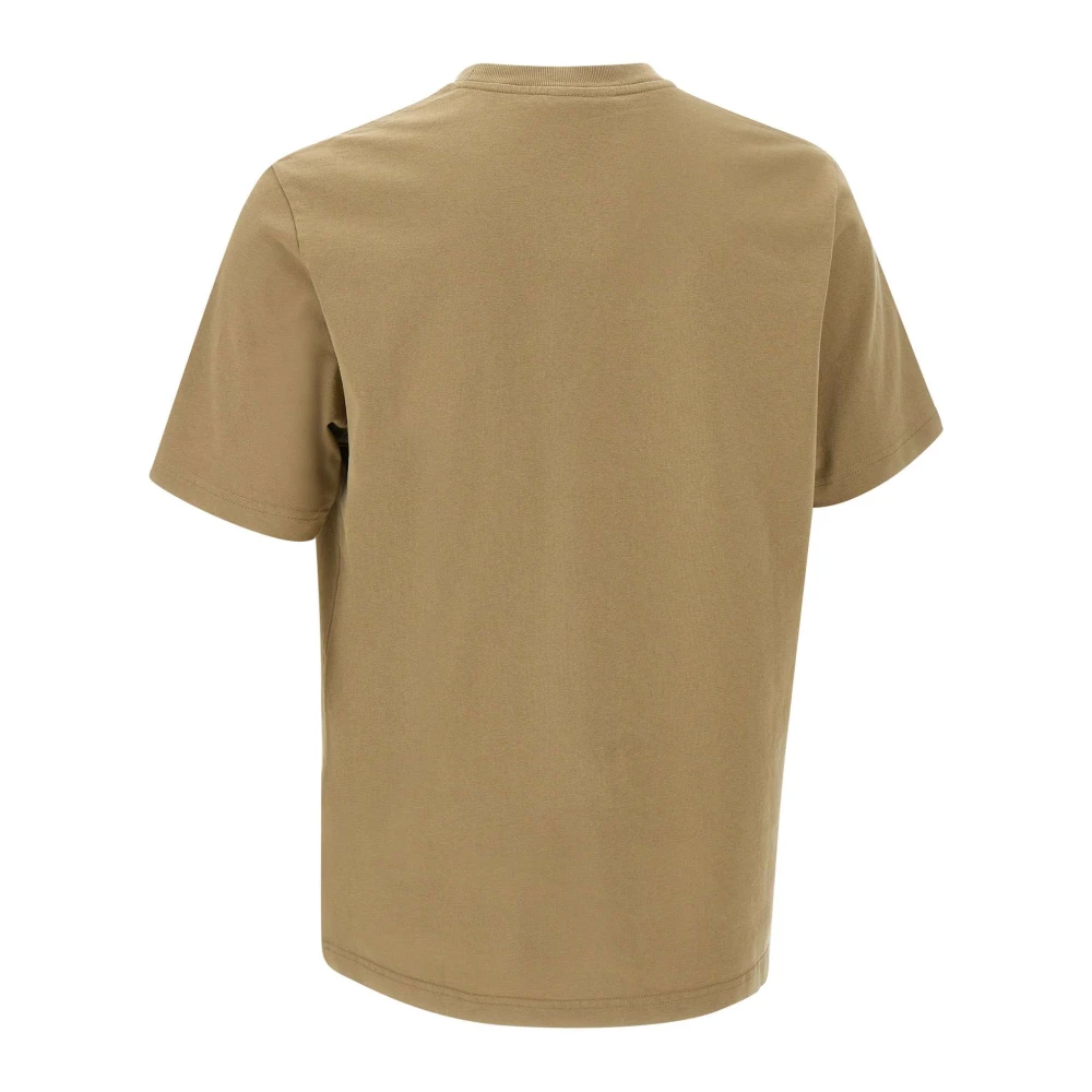 Maison Kitsuné Vos Logo Katoenen T-shirt Bruin Brown Heren