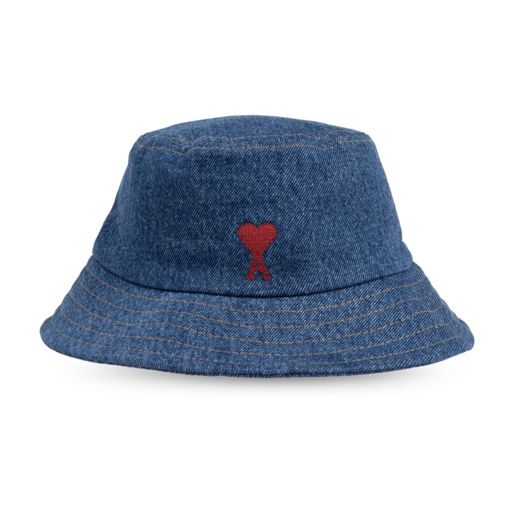 Ami Paris Denim Hoed Blue Unisex
